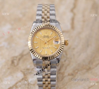 Replica Rolex Datejust 2-Tone Gold Face Watch 31mm Ladies